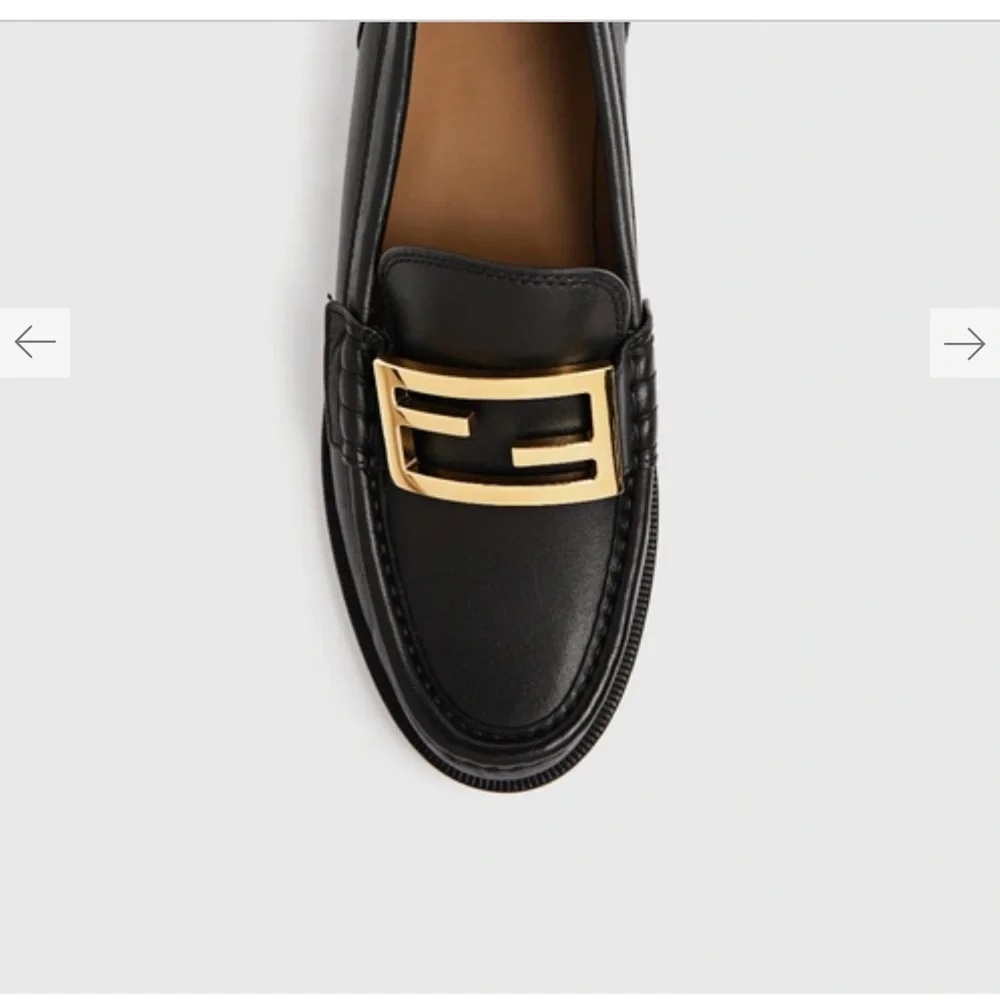 FENDI  Baguette Calfleather Loafers - Picture 3 of 10